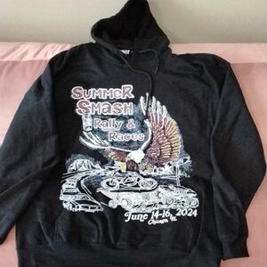 Black Rally Graphic Hoodie